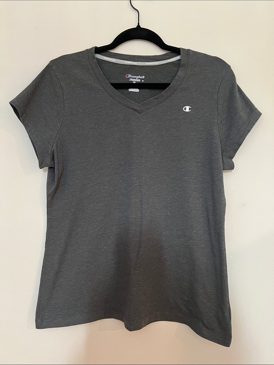 Champion Tops - Champion XL Women's Charcoal Power FlexV-Neck Short Sleeve Tee